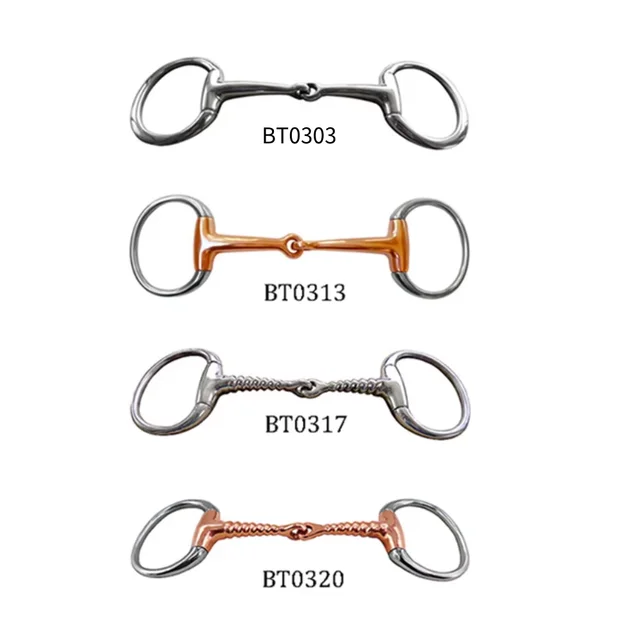 Horse Snaffle Bite Stainless Steel Eggbutt Bit Horse Chew Jointed Mouth Bit Horse Training Equipment Equestrian Products 3
