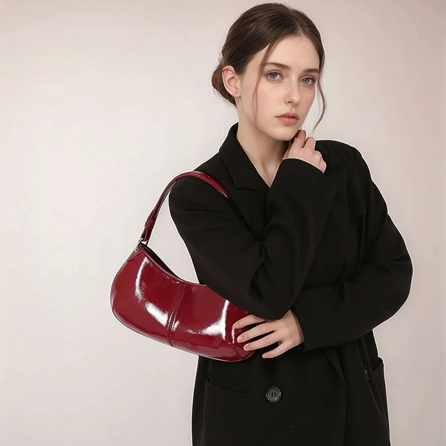 Fashion Luxury Women's Shoulder Bag High Quality Solid Color Tote Bag Waterproof Armpit Bag Solid Color Women's Handbags