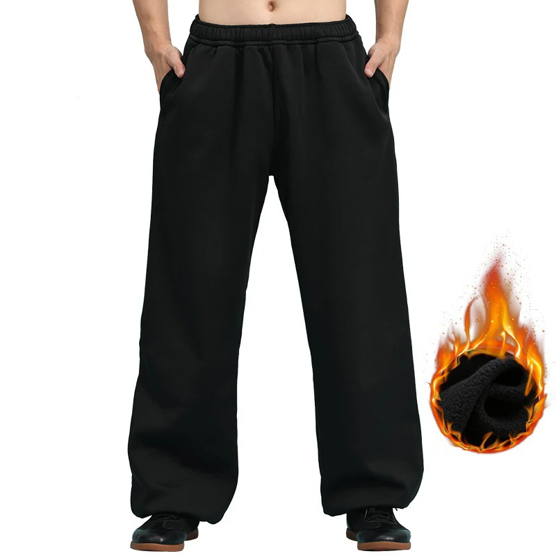 Winter Thicken Tai Chi Pants Wushu Clothing Kung Fu Trousers Martial Art Uniform Breathable Elastic Waist