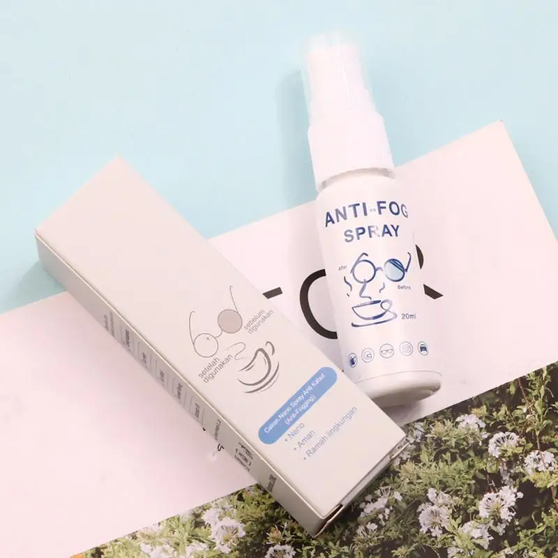 20ml Anti Fog Spray for Glasses Windshield Defogger Eyeglass Lens Glass Cleaner Safety Eyeglass Defogger Mirror Coating Agent