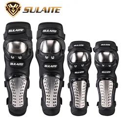 Premium 4-Piece Motorcycle Protective Gear Set with Stainless Steel Reinforced Knee and Elbow Guards (SULAITE 4 piece)