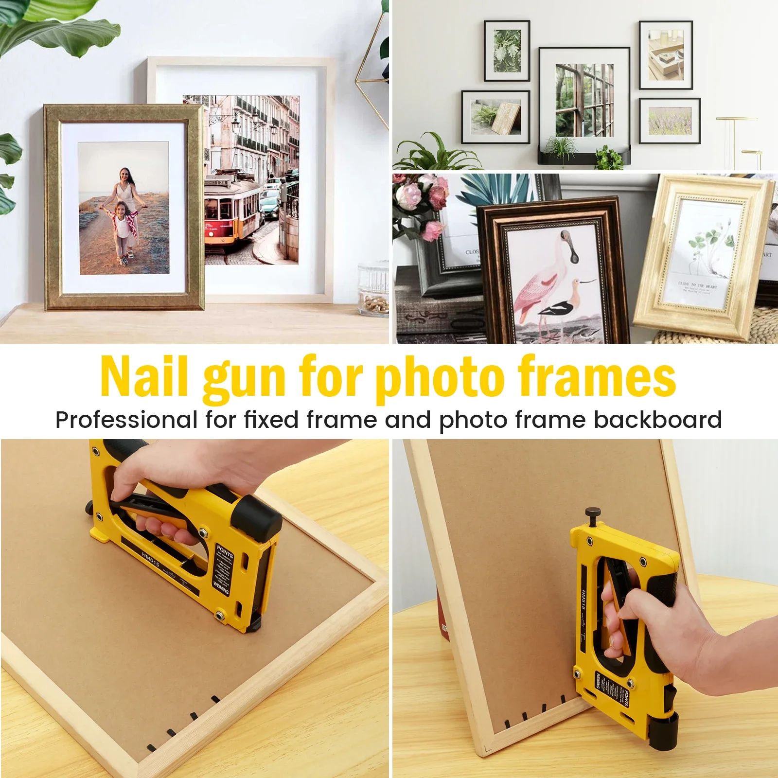 Nail Gun for Woodworking Furniture Heavy Duty Construction Stapler Picture Frame  Staple Gun With Staples Metal Hand Tool - AliExpress