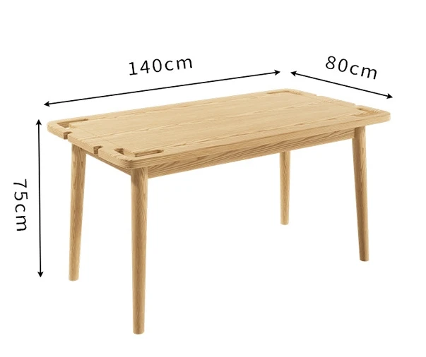 Simple small flat with solid wood dining table In stock restaurant furniture suitable aging table