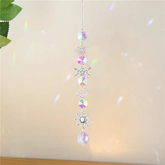 Crystal Suncatcher Szivárvány Prizma Világos Fogó Szív Kristály Medál Ablak Függő Szél Hangjelzés Autó Báj Kert Otthoni Dekoráció - Image 6