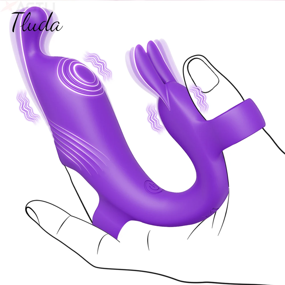 Rabbit Finger Vibrator for Women Vagina Nipples Vibrator Clitoris Stimulator Female Masturbator Interaction Sex Toy for Couples sex toys