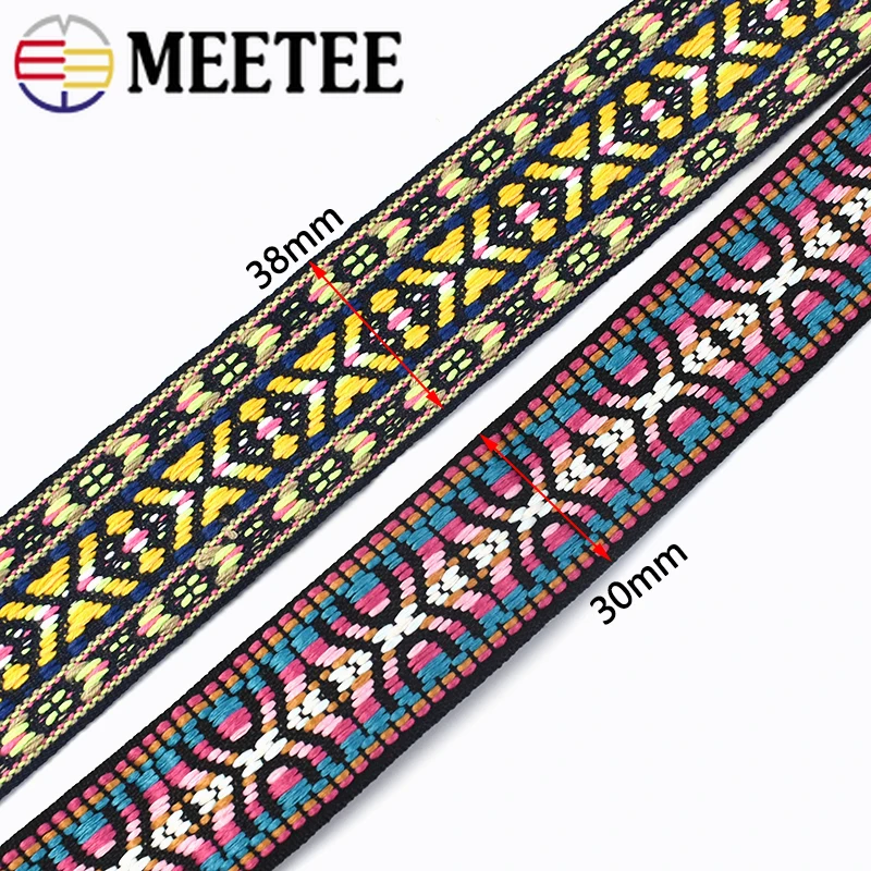  Ribbon 10yards 25mm 30mm 38mm Cotton Ribbon Strap Canvas Cotton  Webbing Knapsack Strapping Bags Crafts for Belt Bag Dog Accessories Hair  Bows Decoration (Color : F, Size : 30mm)