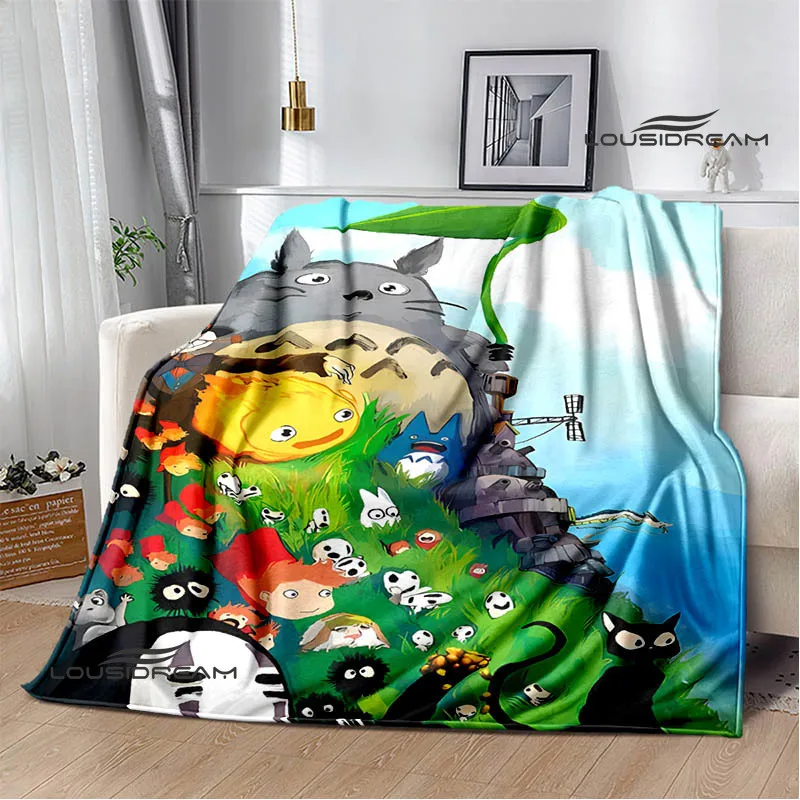 

T-TOTORO CARTOON Printed blanket picnic blanket Flannel Warm blankets Soft Cozy Blankets Home travel blanket Birthday Gift
