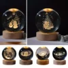 USB 3D Crystal Ball LED Night Light Laser Engraved SolarSystem Globe Astronomy Birthday Gift for Bedroom Home Desktop Decor Lamp 4