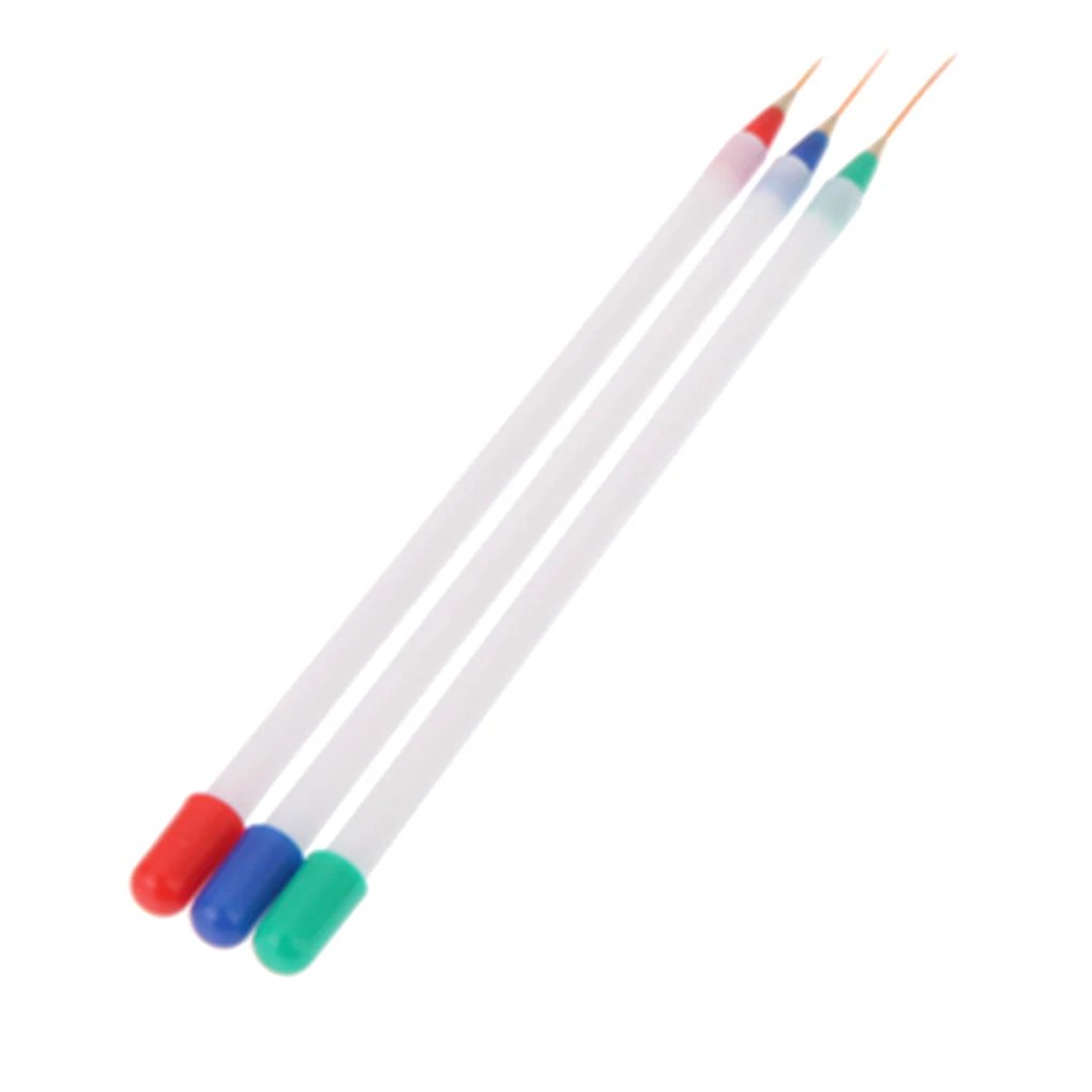 

3PCS/Set Plastic Handle Manicure Brush Pen Painting Nail Art UV Gel Brush Drawing Coating Shaping Tool Kit