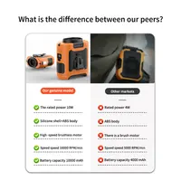 20000mAh Outdoor Portable Waist Fan Hanging Neck Fan Strong Wind with Power Bank LED Lighting for Sports Courier Outdoor Working 2