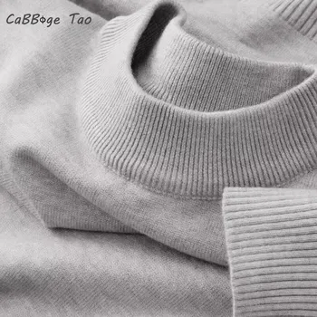 Maglione dolcevita finto casual da uomo nuovo autunno pullover caldo a maniche lunghe abbigliamento da strada leggero di base giacca lavorata a maglia 1