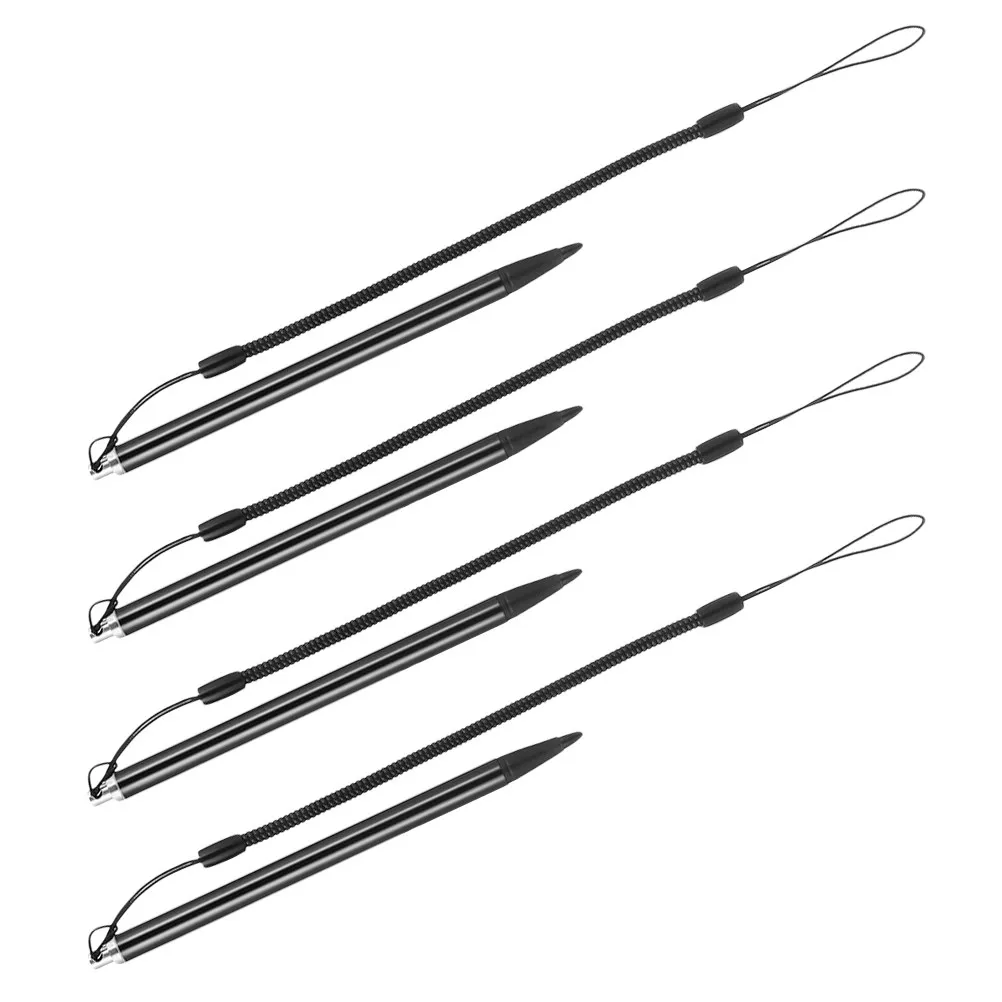4Pcs 금속 저항성 스크린 스타일러스 펜 정밀 터치 펜 Pos 기계용 손실 방지 스프링 로프 자동차 네비게이션 산업용