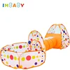 Children's Tent Foldable Baby 3In1 Playground Playpen for Children Indoor Balls for Dry Pool with Polyester Tunnel Games for Kid 5