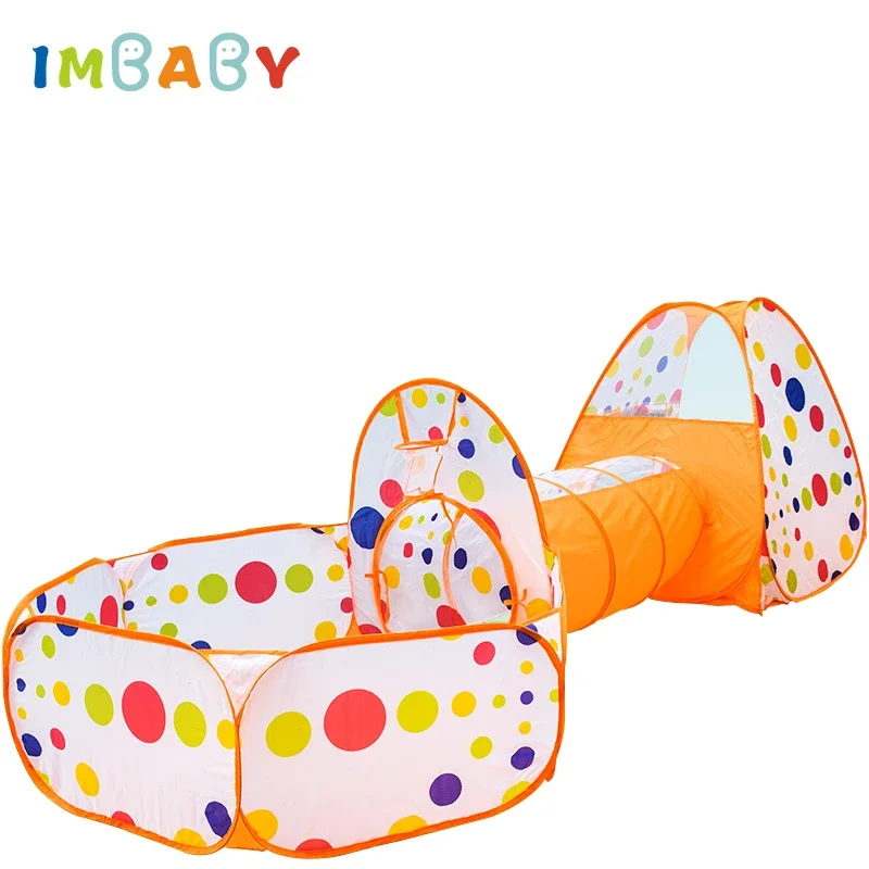 Crawling Drilling Tunneling Children's Tent Foldable Baby 3-in-1 Playground Game Pen Indoor Dry Pool Ball With Polyester 2