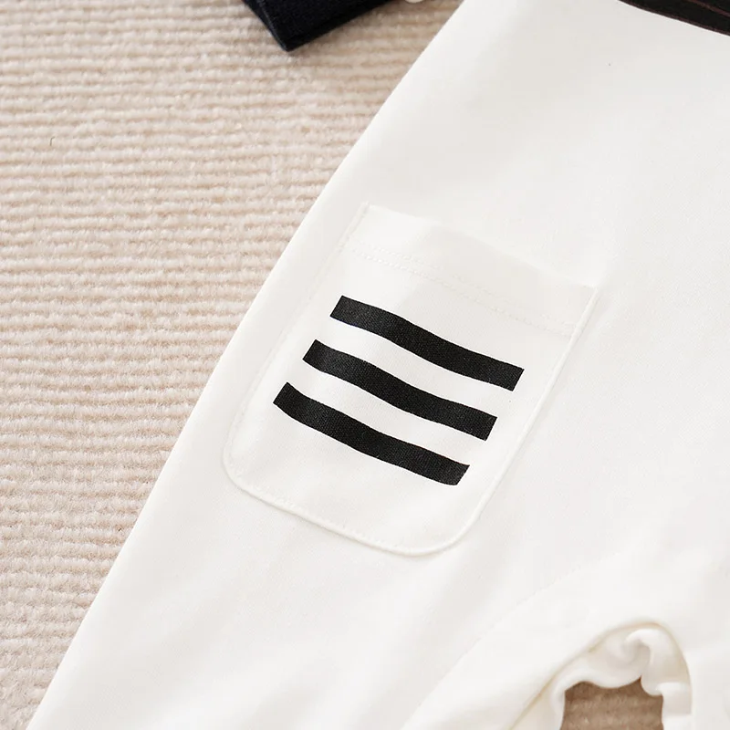 Barboteuse en coton à manches longues pour nouveau-né, vêtements College de dessins animés pour garçons d'astronome, combinaison pour bébé, tout-petit, printemps, automne, 0-18 mois – Image 4