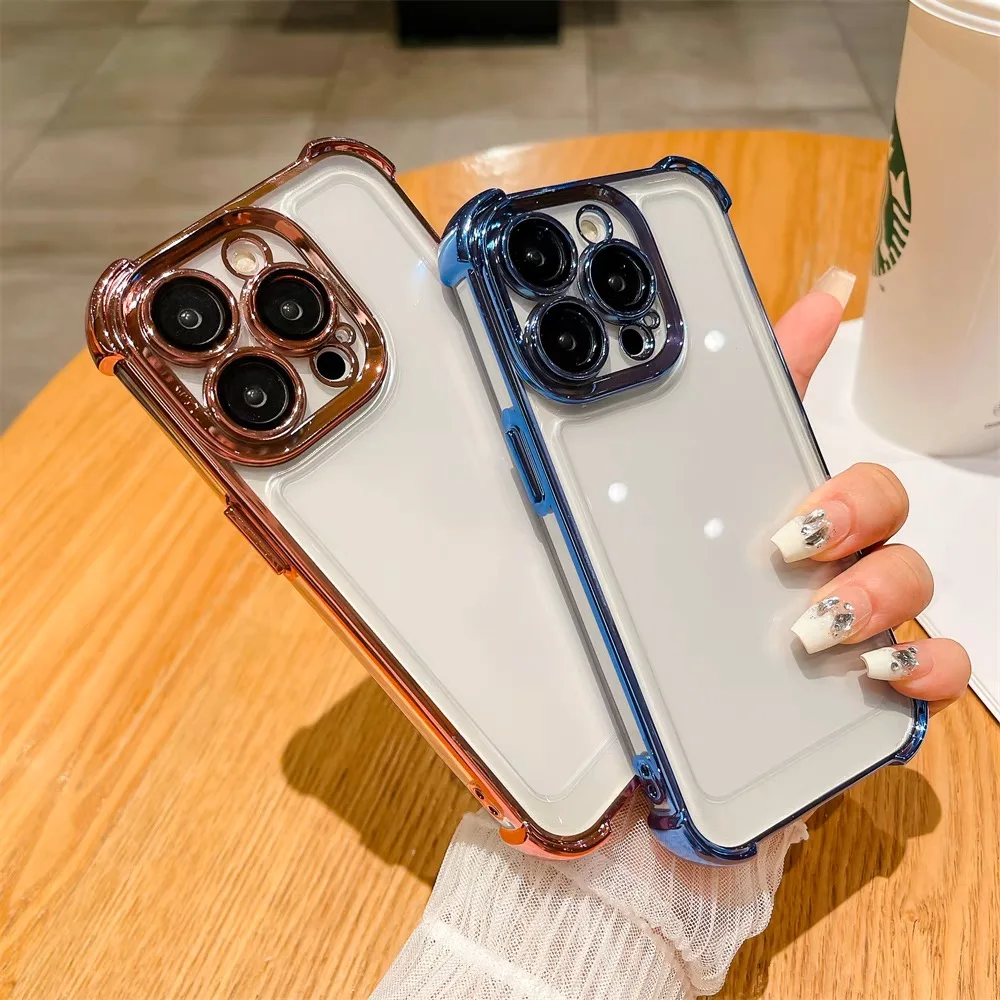Luxury Plating Shockproof Clear Soft Phone Case