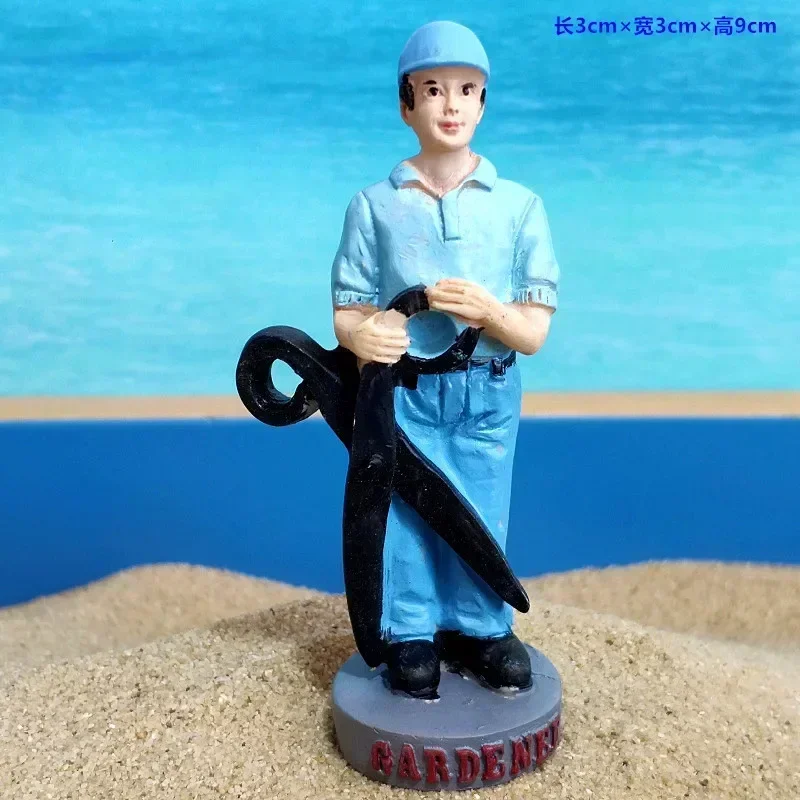 Professional Miniature Figurines Set – Doctor, Nurse, Astronaut, and Worker Desk Decor