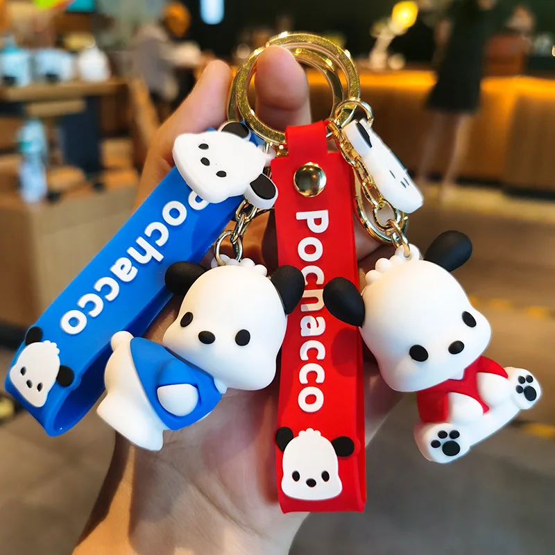 

Kawaii Sanrio Hello Kitty Cinnamoroll Kuromi Keychain Anime Doll Keyring Bag Pendant Cute Car Keyholder Accessories Key Chains