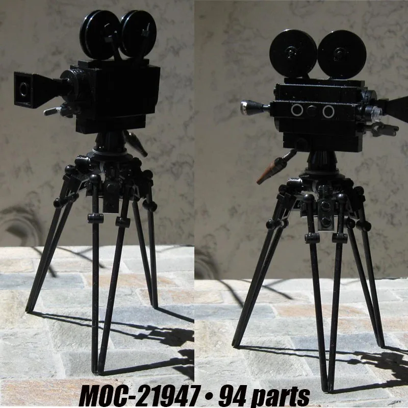

Spot MOC-21947 Old-Fashioned Movie Camera Blocks Laptop Briefcase Phone Camera Chair Bricks Blocks Collection Diy Toys