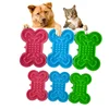 Pet Slow Food Bowl Silicone Bone Shaped Anti-Skid Dog Bowl Cats Feeding Bowls Leakproof Food Feeder Training Dog Slow Food Pet 2