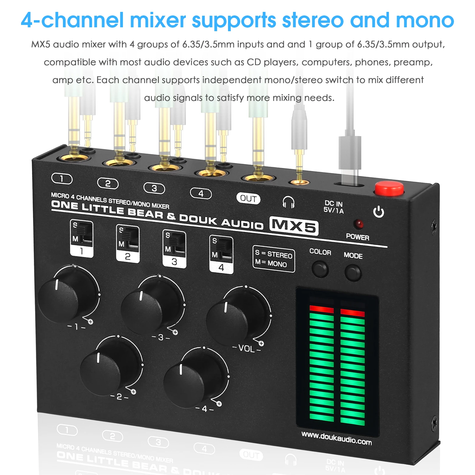 Nobsound MX5 Ultra Low Noise Audio Mixer