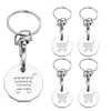 4Pcs Shopping Trolley Remover Key Ring Token Chip with Carabiner Hook Metal Portable Universal Supermarket Keyring Token Decor 1