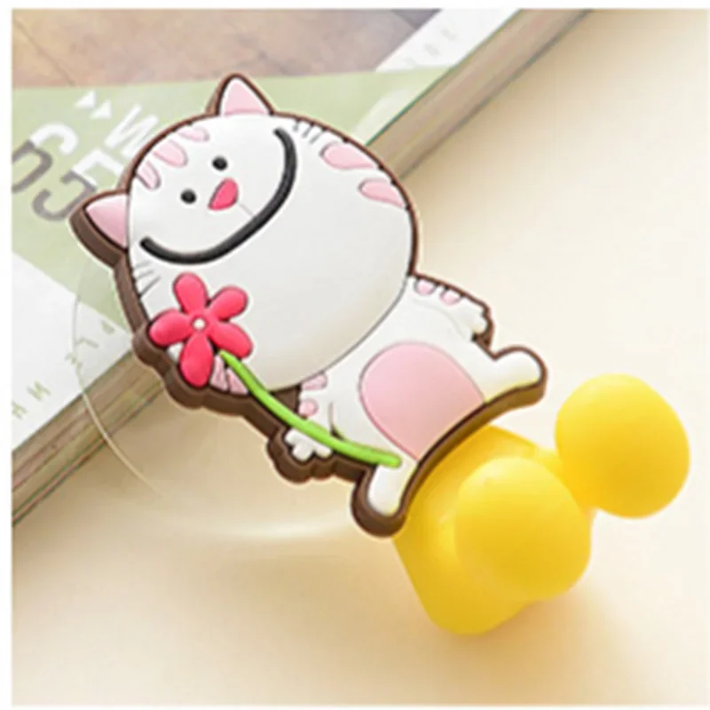 Multifunction Cute Cartoon Animal Bathroom Toothbrush Holder Suction Cups Hook Vacuum Strong Sucker Toothbrush Cover Hanger