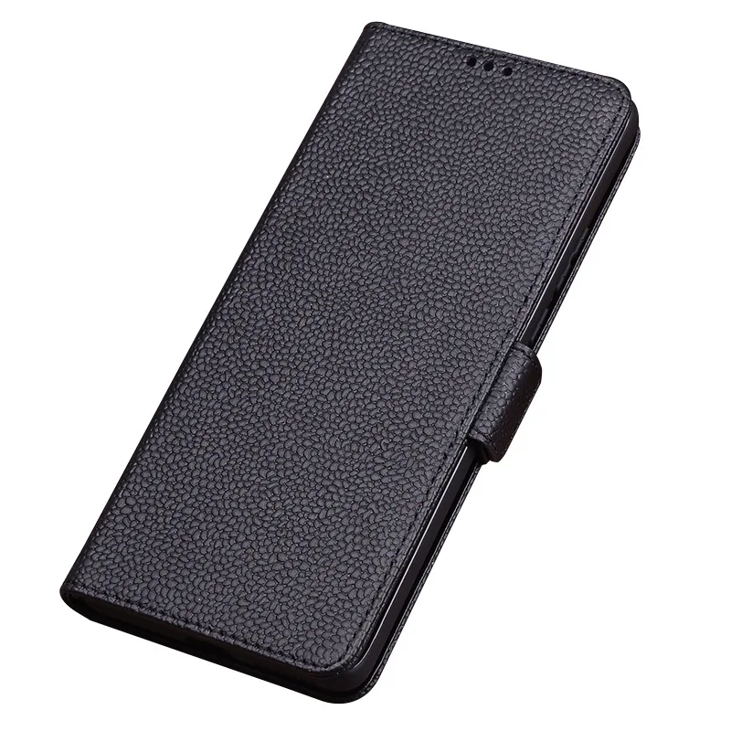Wobiloo Luxury Genuine Leather Flip Phone Cases For Oppo Find X7 Ultra Pro Leather Half Pack Phone Cover Case Shockproof
