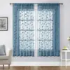 Embroidered Curtains with Transparent and Simple Embroidery for Bedroom and Living Room Decoration Curtains 1