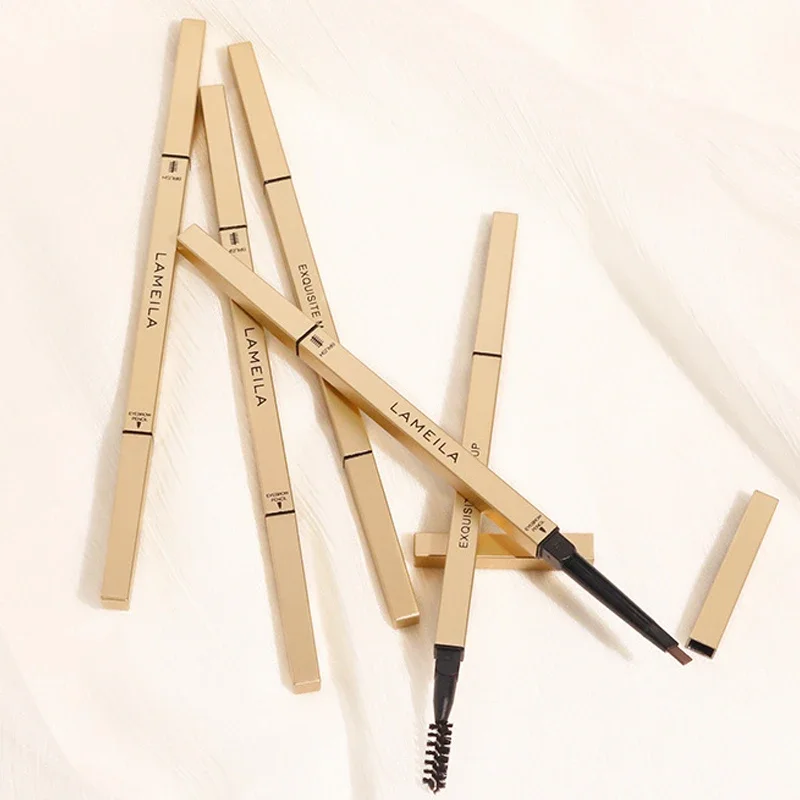 5 Color Waterproof Matte Eyebrow Pen Makeup Double Head Long Lasting Brown Non-Smudged Eye Brow Pencil Tint With Brush Cosmetics_voghion.com