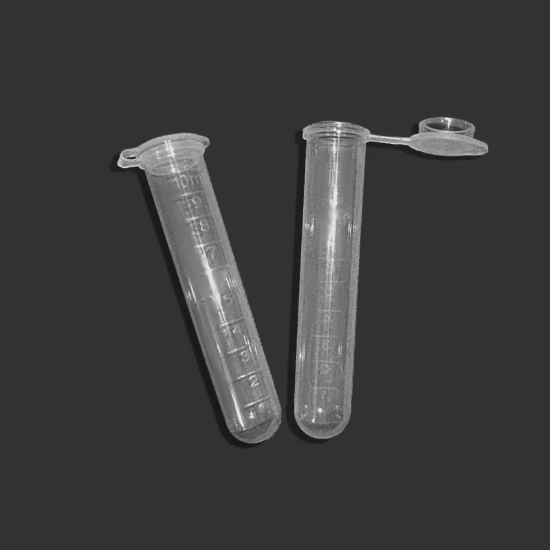 100pcs/bag 10ml Micro Plastic Test Tube Centrifuge Vial Snap Cap Container for Laboratory Test Tube Centrifuge Tubes Snap Cap Cl