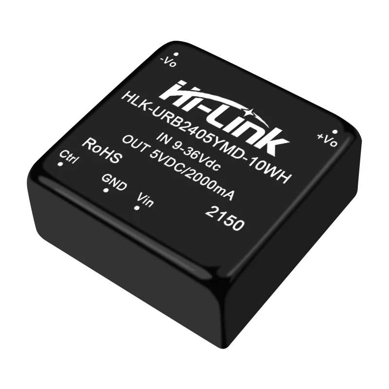 2pcs/lot Hi-Link 10W DC/DC converter 24V to 5V 2A step down transformer URB2405YMD-10WR3 DC DC power supply