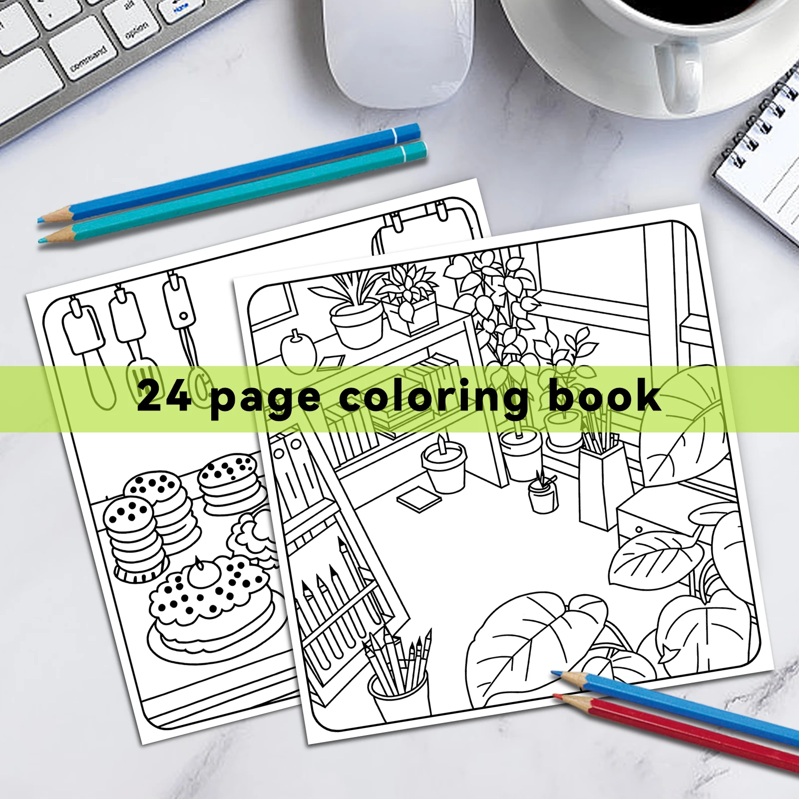 COZY RETREATS Coloring Book for Adults & Teens Featuring Adorable Animals Valentines Graffiti Painting Drawing books ﻿ 4