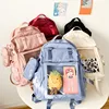 Clear Window Ita Backpack Women Double Transparent Pockets Large Capacity Laptop Kawaii Girls 20CM Dolls Travel School Bag Gifts 3