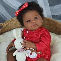 Risbecko 20 Inch Lifelike Black Reborn Baby Doll - African American Soft Cloth Body Doll - Birthday Gift/Christmas Gift 4