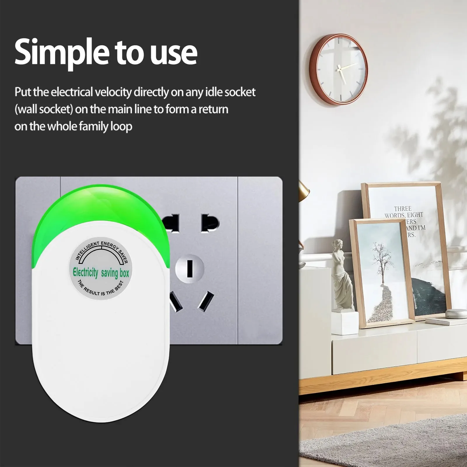 Power saver 90V-250V energy saving box socket power factor for household US/EU/UK adapter