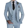 3 Pcs 2023 Fashion New Men Leisure Boutique Business Solid Color Wedding Suit Coat Pants Vest  Set Dress Blazers Jacket Trousers 4