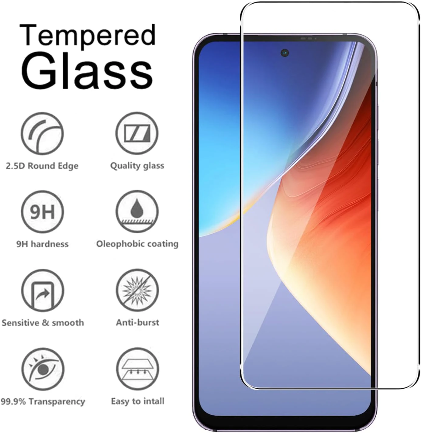 2/4Pcs Tempered Glass For Blackview A96 Screen Protector Glass Film