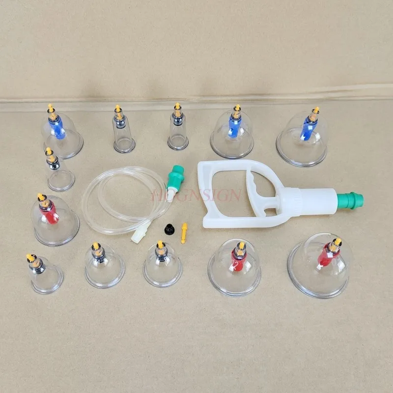 vacuum cupping 12 Cans For Vacuum Cupping Ventosa Terapia Plastic Cup Huaying Home Magnetic Negative Pressure Therapy Health 3