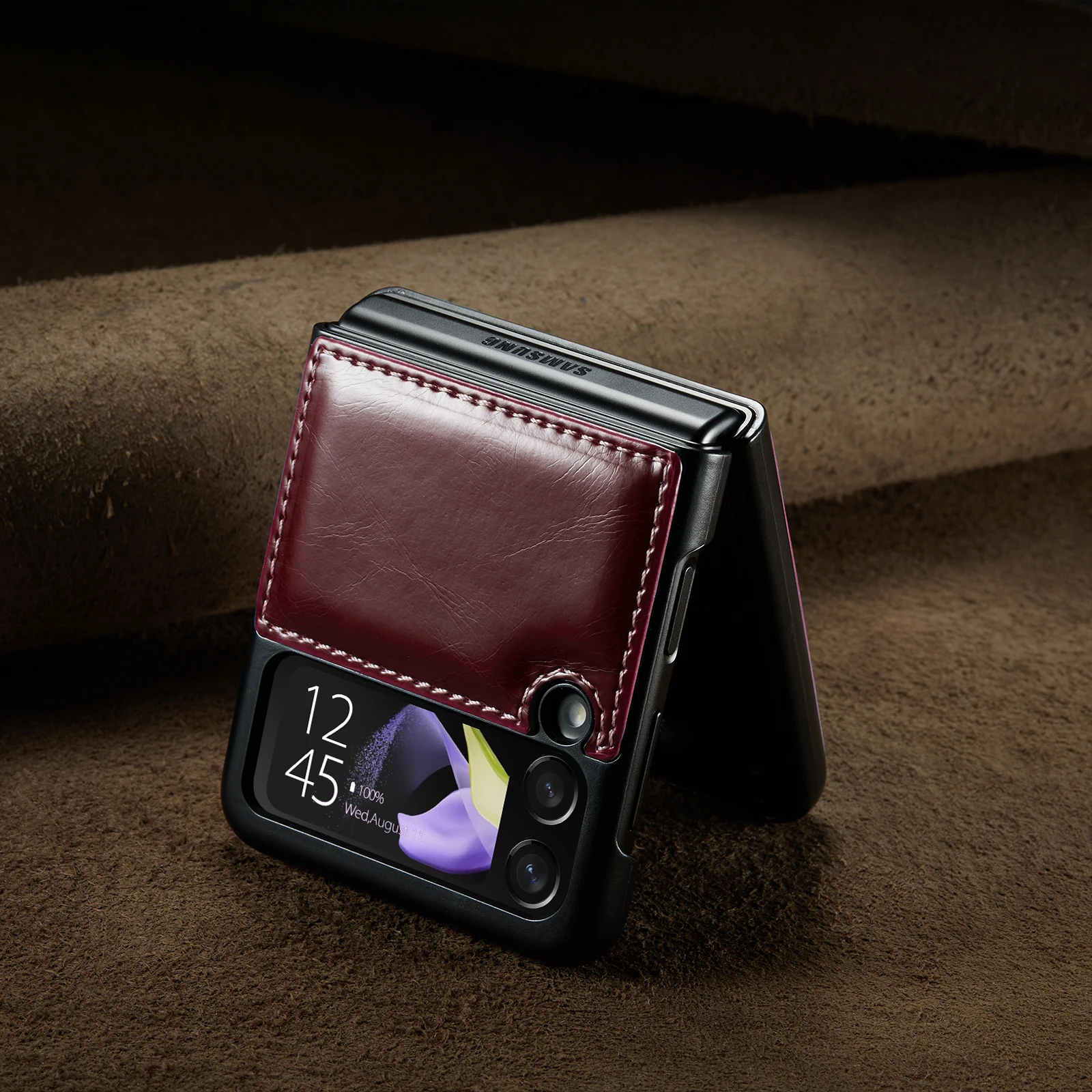 Dustproof Slim Leather Precise Cutout Case For Samsung Galaxy Z Flip4 Flip 3 Flip3 Flip 4 5g