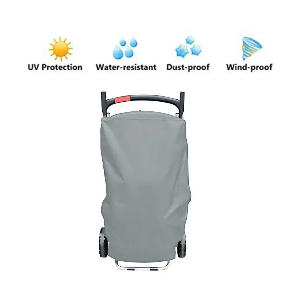 Grill Cover For Weber 9010001 Traveler Portable Gas Grill 210D Heavy Duty Waterproof 101*49*25cm BBQ Cover Cooking Garden