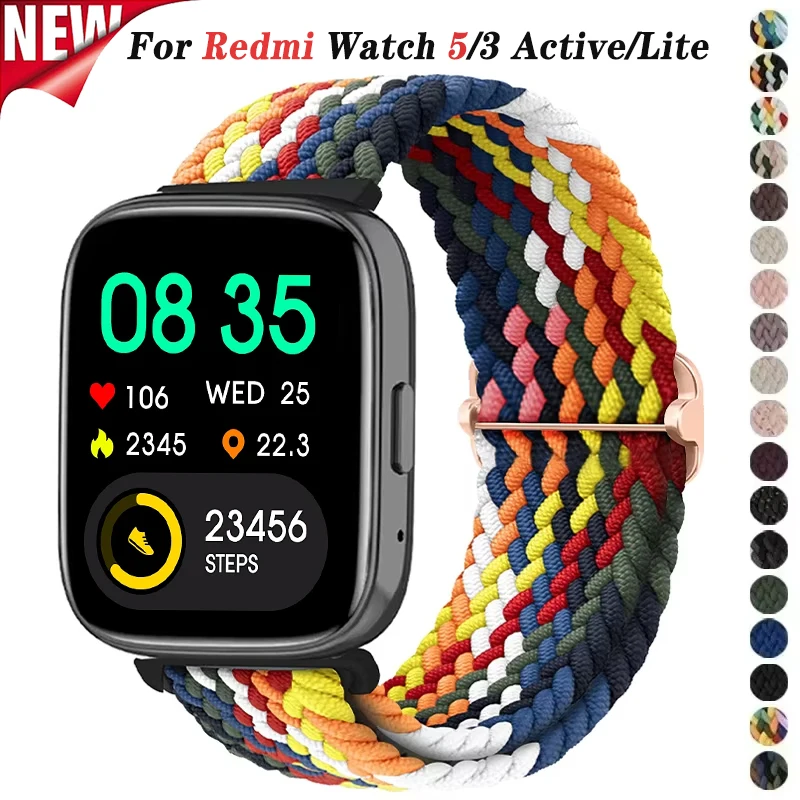Braided Elastic Weave Nylon Strap – Vibrant Watch Band Bracelet