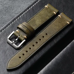 Handmade Vintage Italian Cowhide Leather Men's Bracelet - Timeless Style in Multiple Colors - 22mm (C color)