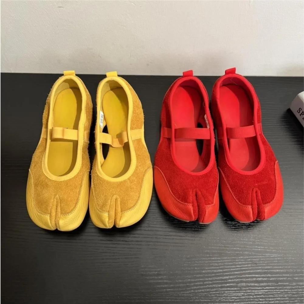 Femmes sandales bout fendu Ballet chaussures de danse femme été Tabi creux appartements mocassins Zapatos Mujer daim peu profond marche Sneaker 1 Femmes sandales bout fendu Ballet chaussures de danse femme été Tabi creux appartements mocassins Zapatos Mujer daim peu profond marche Sneaker 1