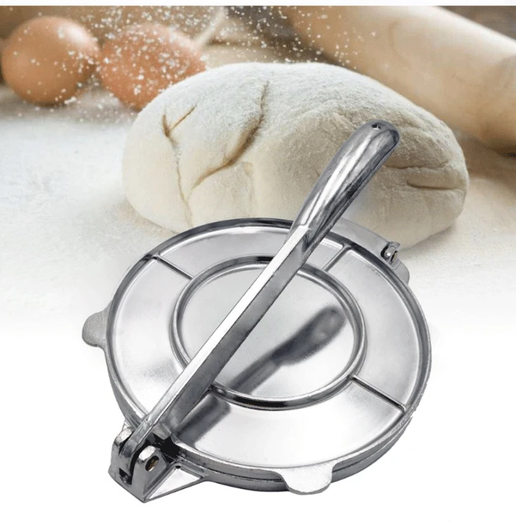 

8 inch Tortilla Press Aluminium Alloy Corn Tortillas Pasta Pressing Tools Kitchen Supplies Grey Bakeware Tool Accessories