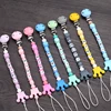 Baby Personalized Name Pacifier Clips Silicone Pacifier Chains Handmade Toddler Teether Teething Chain Nipple Clip Chew Toys 1