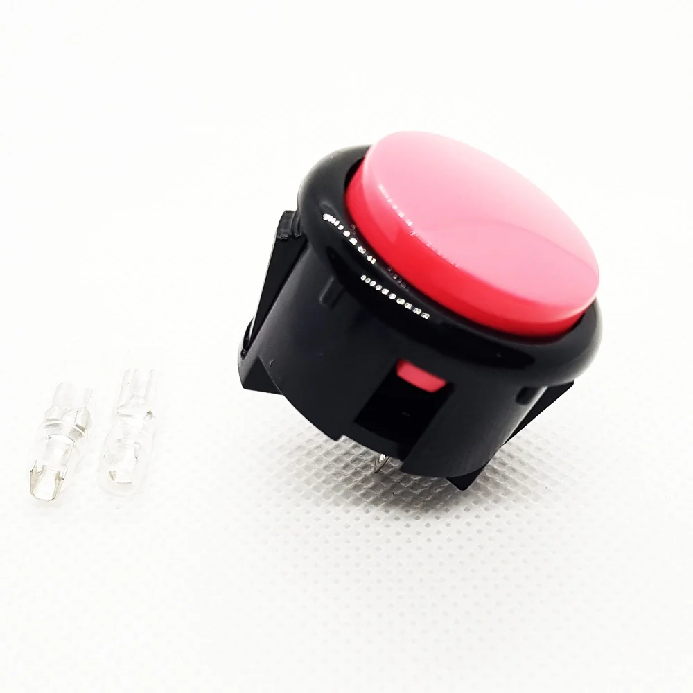 Arcade Pulsante 30 Millimetri Rosa Di Ingresso Faston Jamma Pulsante Bartop Raspberry Sp