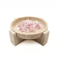 Irregular Bowls with Bases Marble Stone Tray Fruit Dessert Storage Plates Home Furnishings Desc 2