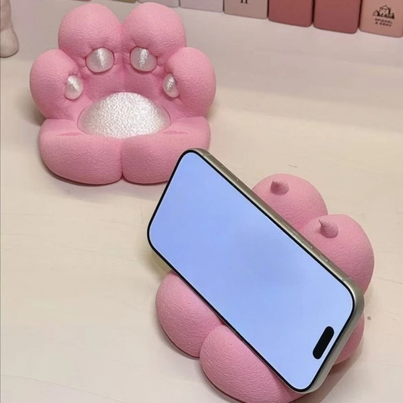 Cute With Nails Cat Stands Paw 3d Printed Desktop Mobile Phone Tablet Multi Purpose Stand For Home Office Phone Decor Stands, Alina Gadgets