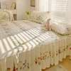 1PC Flower Bed Cover Ruffles Lace Bed Skirt Girls Bedsheets Skirt Sheets Soft Polyester Mattress Covers (Pillowcase Need Order) 3